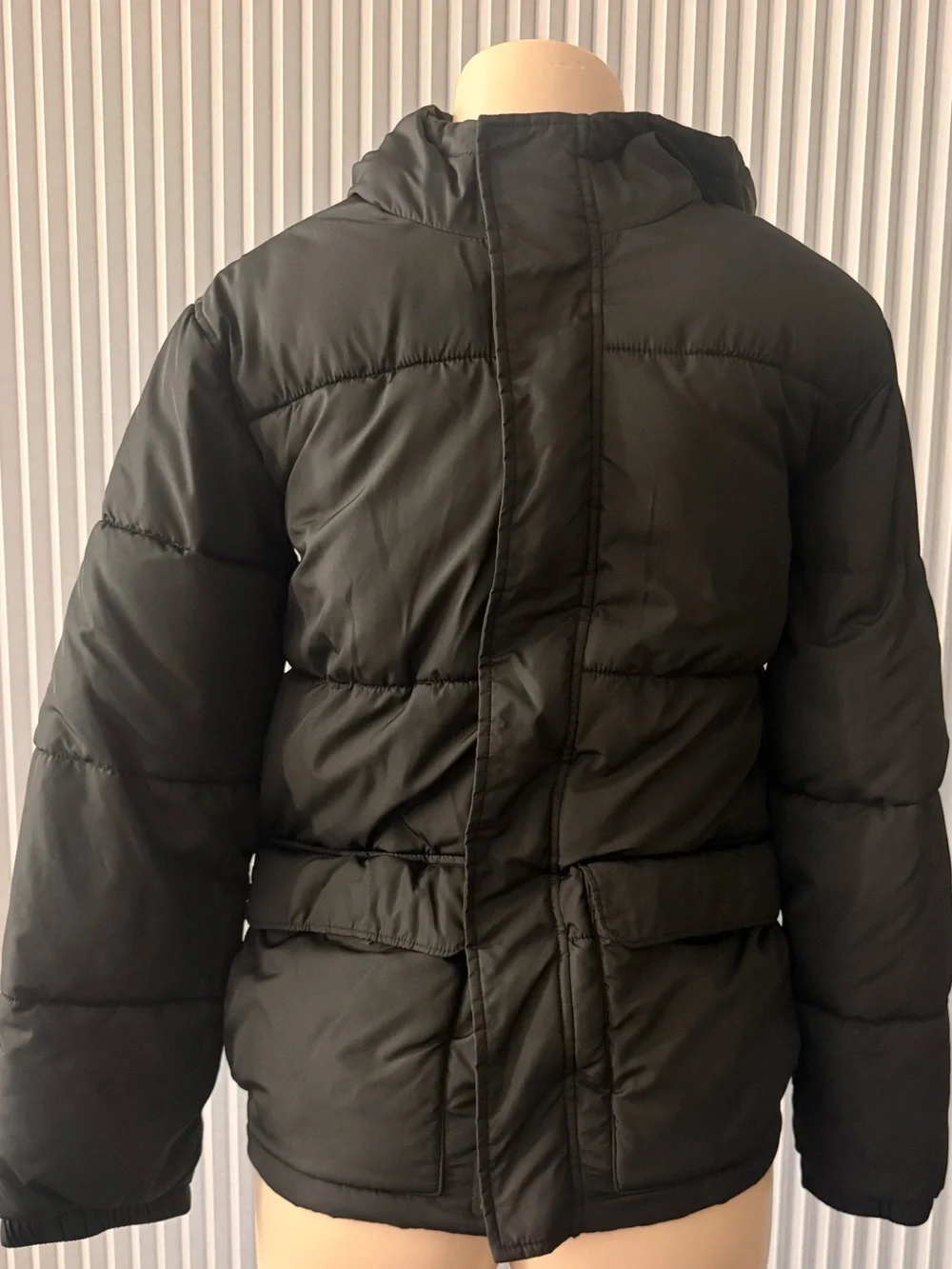 Kid’s Black Puffer Jacket with Hood
